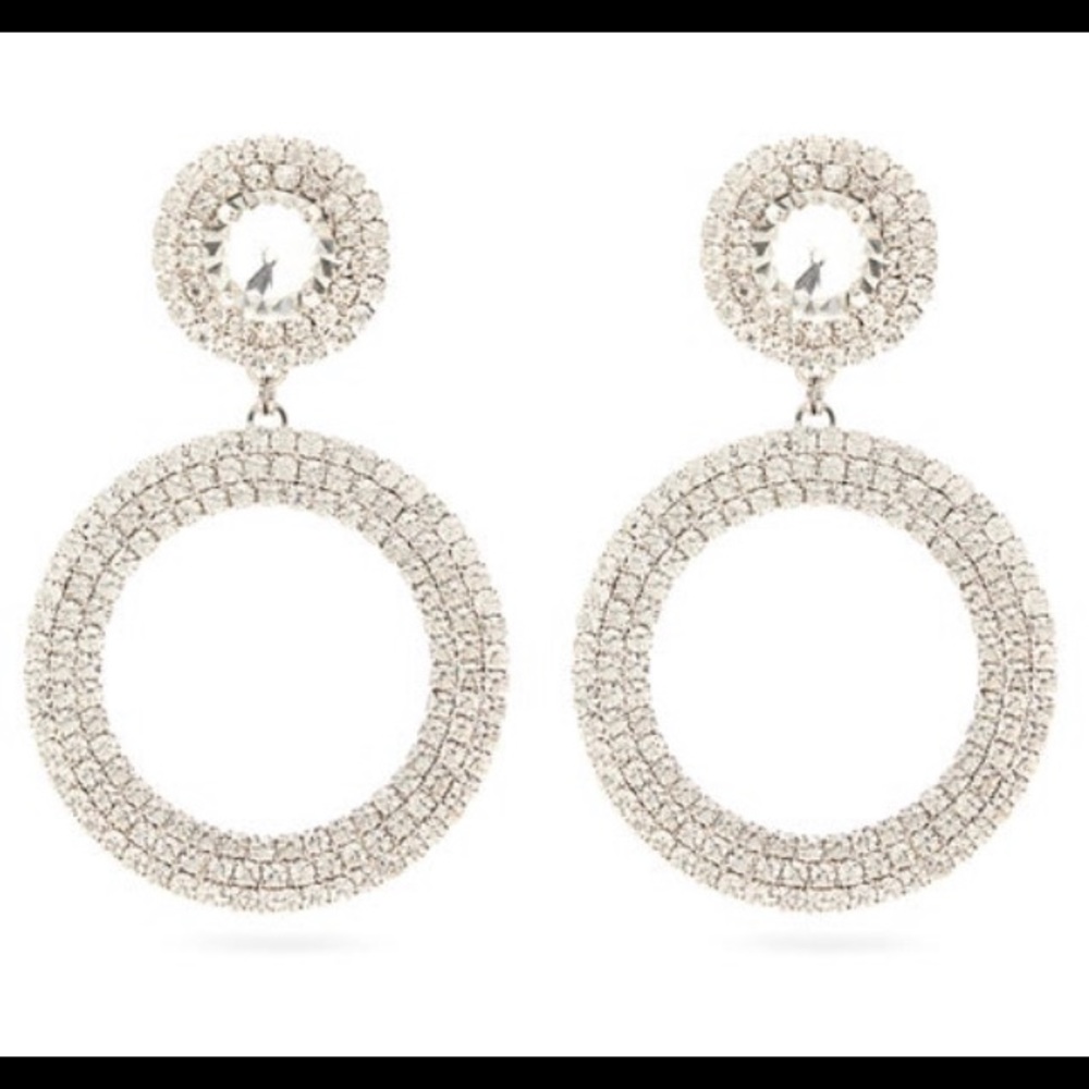 ALESSANDRA RICH 
Crystal circular earrings